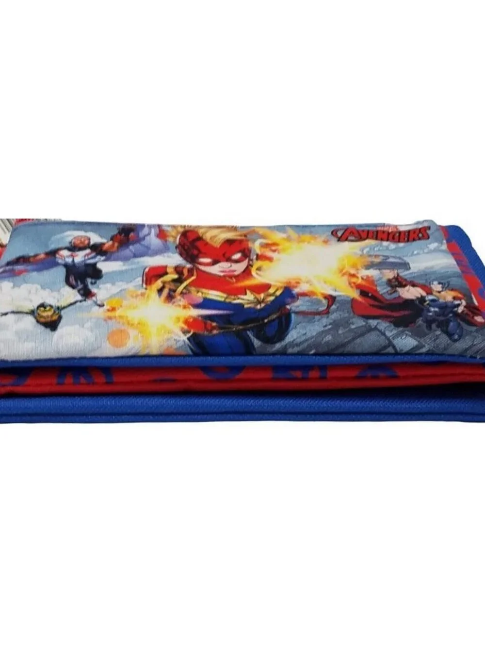 Marvel Avengers 3-Layer Zipper Travel Cosmetic Pencil Case Pouch Set NWT